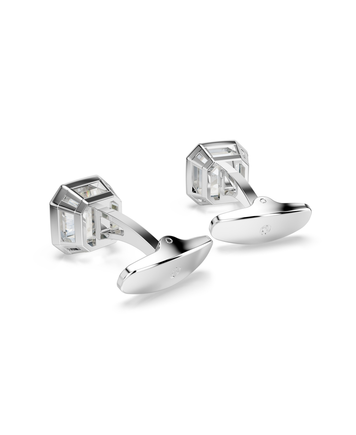 Swarovski Millenia Rhodium Plated Cufflinks In Silver