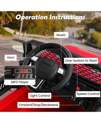 12V Kids Ride On Truck Car Electric Vehicle Remote with Music & Light