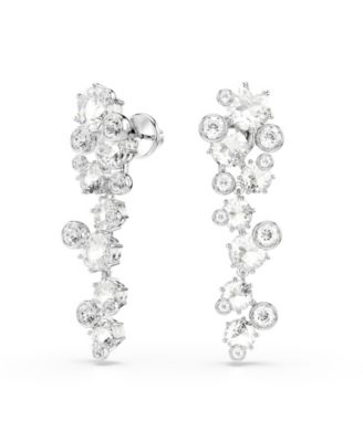 Constella  Rhodium Plated Drop Earrings