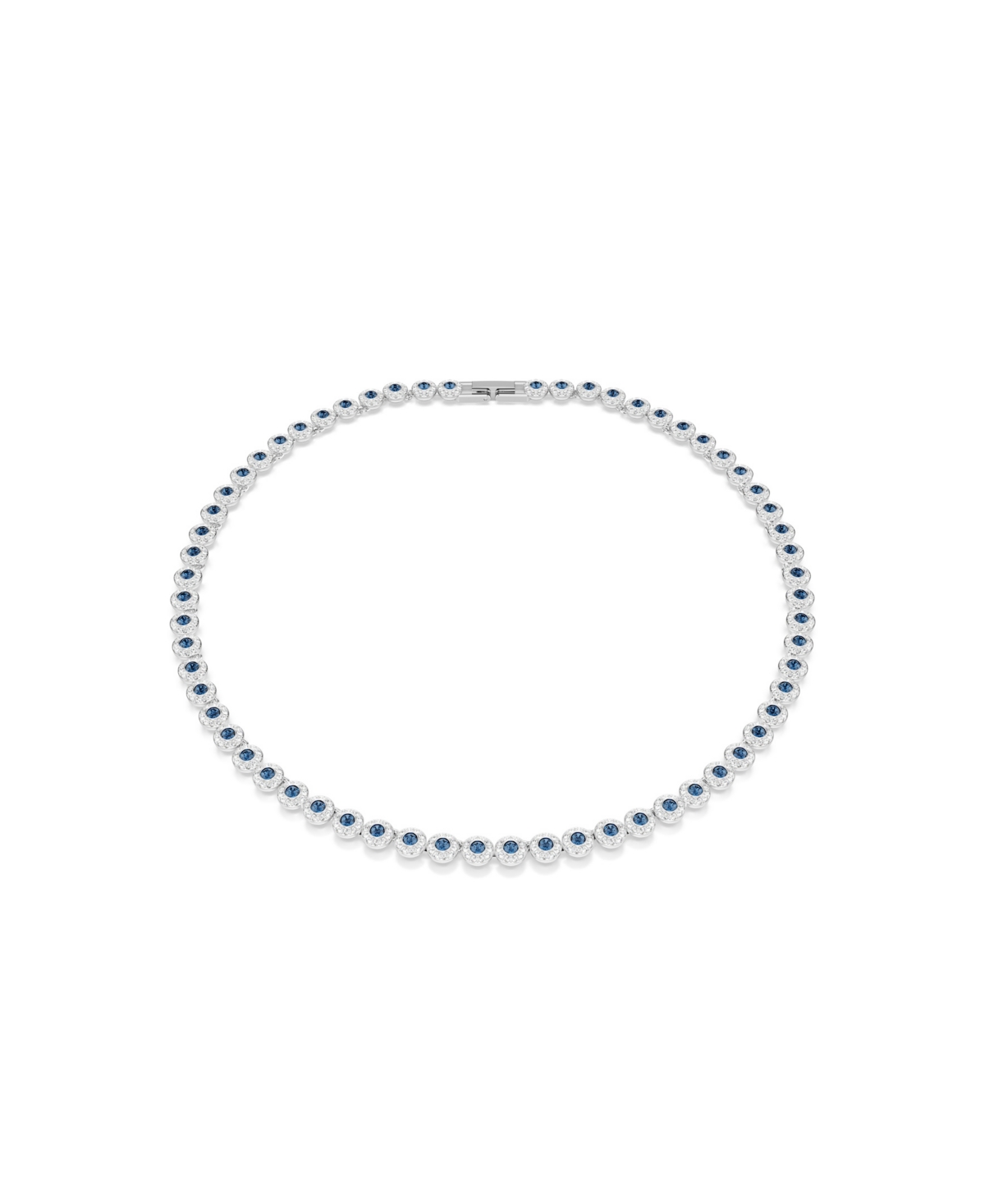 Swarovski Una Angelic Rhodium Plated Crystal Tennis Necklace In Multi
