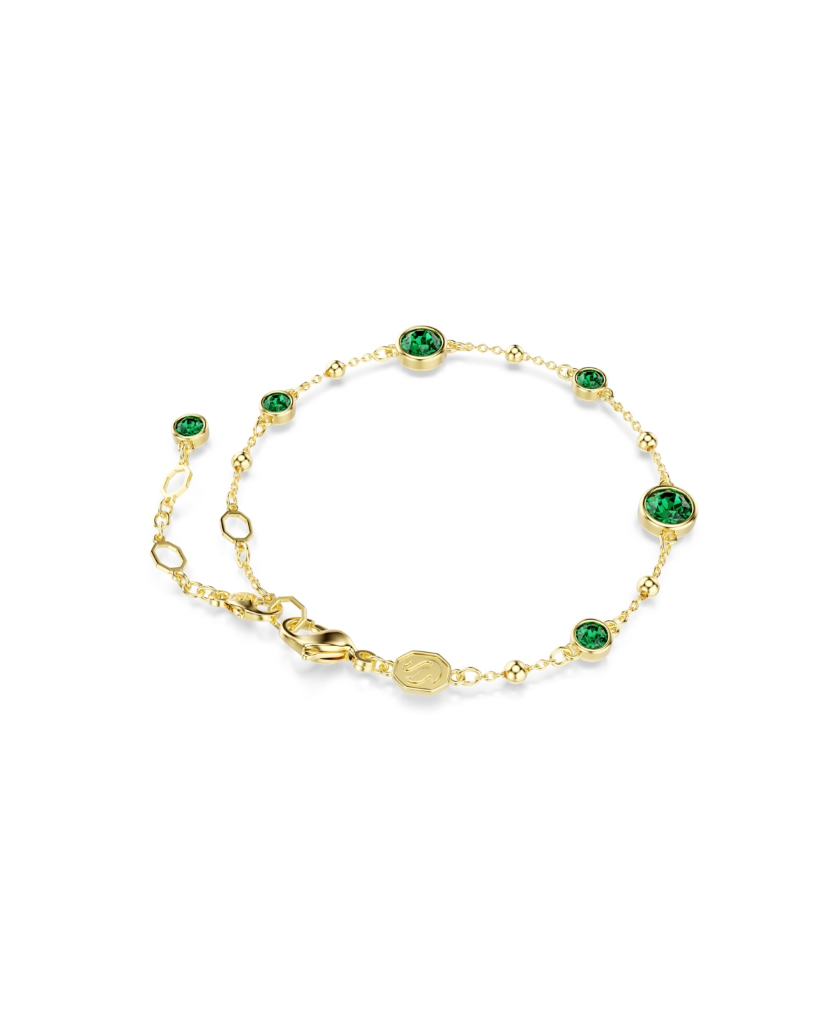 Swarovski Swaroski Imber Gold-tone Plated Bracelet In Green
