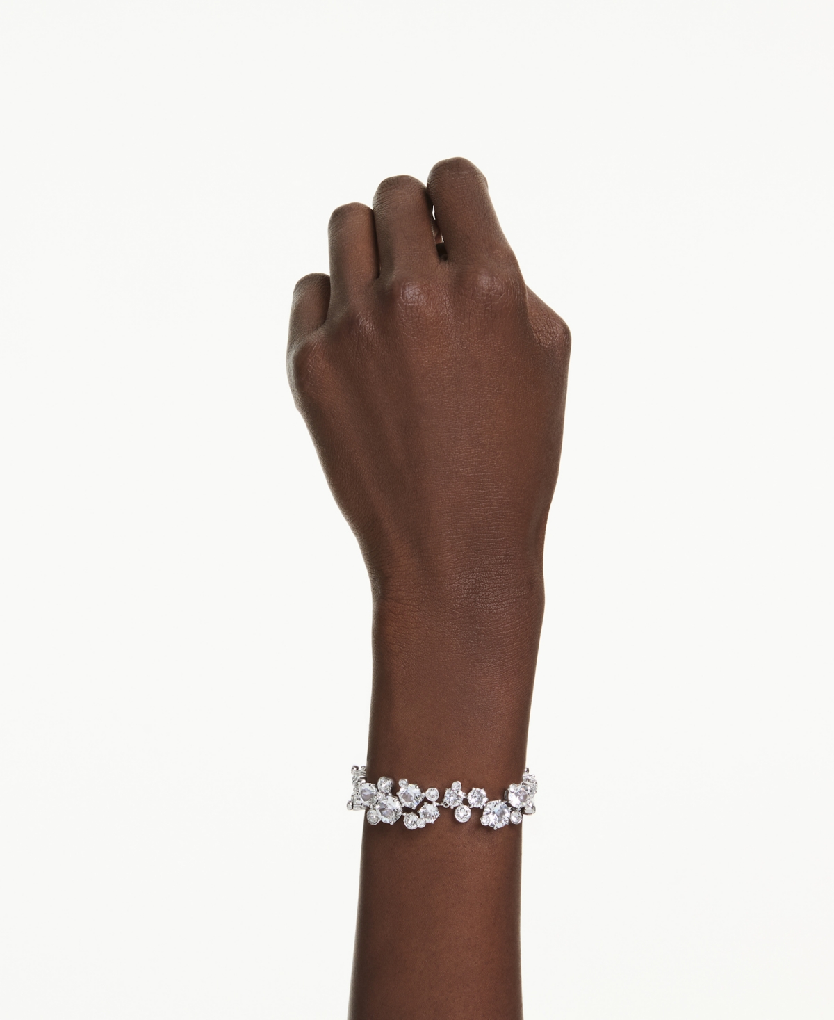 Swarovski Swaroski Constella Rhodium Plated Bracelet In Silver