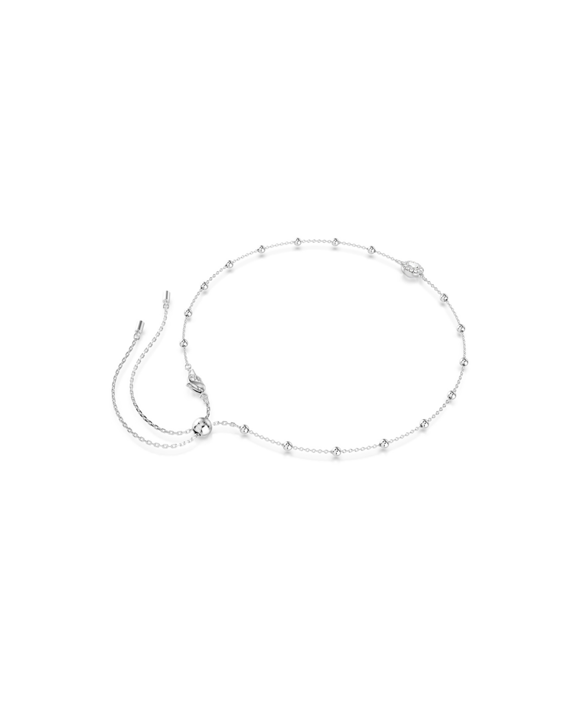 Swarovski Rhodium Plated Crystal Una Angelic Necklace In Silver