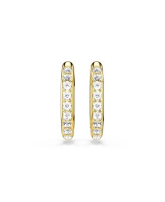 Dextera  Rhodium Plated Hoop Earrings