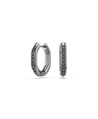 Dextera  Rhodium Plated Hoop Earrings