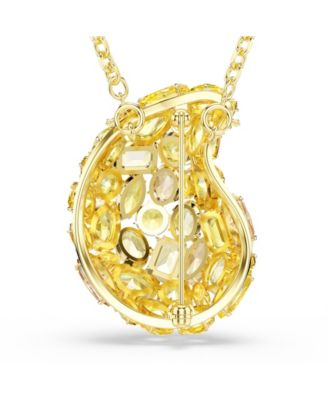 Gema Gold-Tone Plated Brooch anf Pendant Necklace