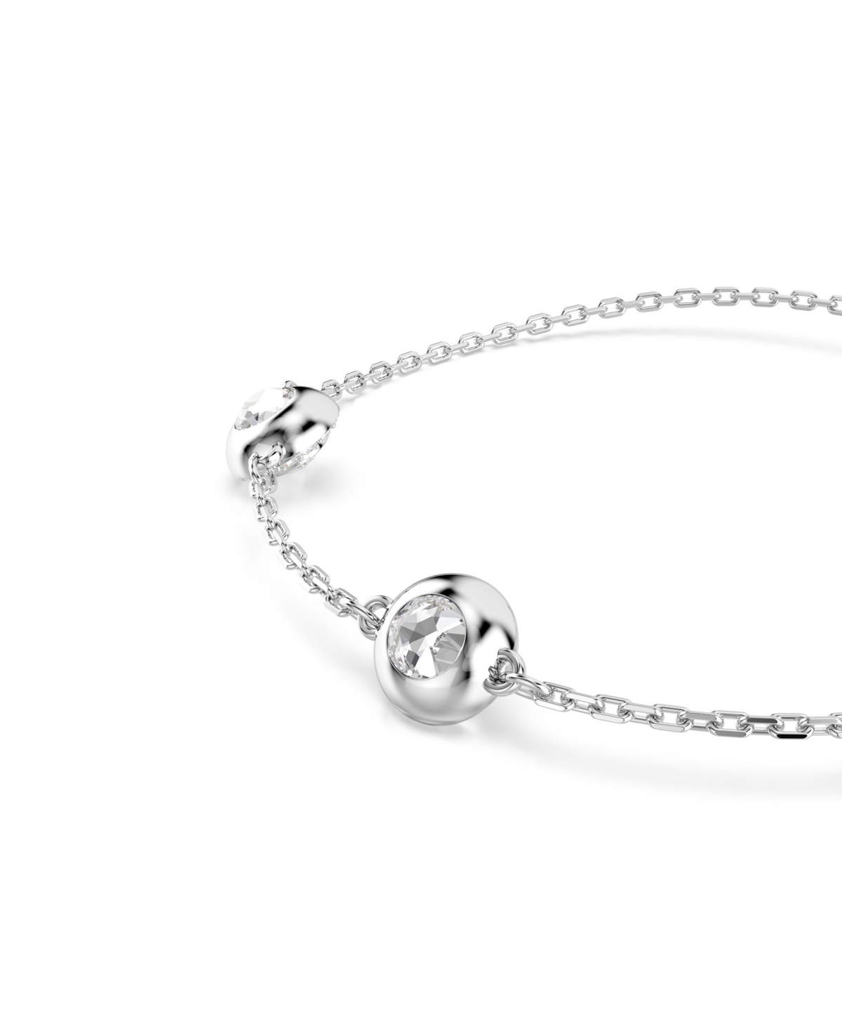 Swarovski Una Crystal Rondelle Angelic Chain Bracelet In Silver