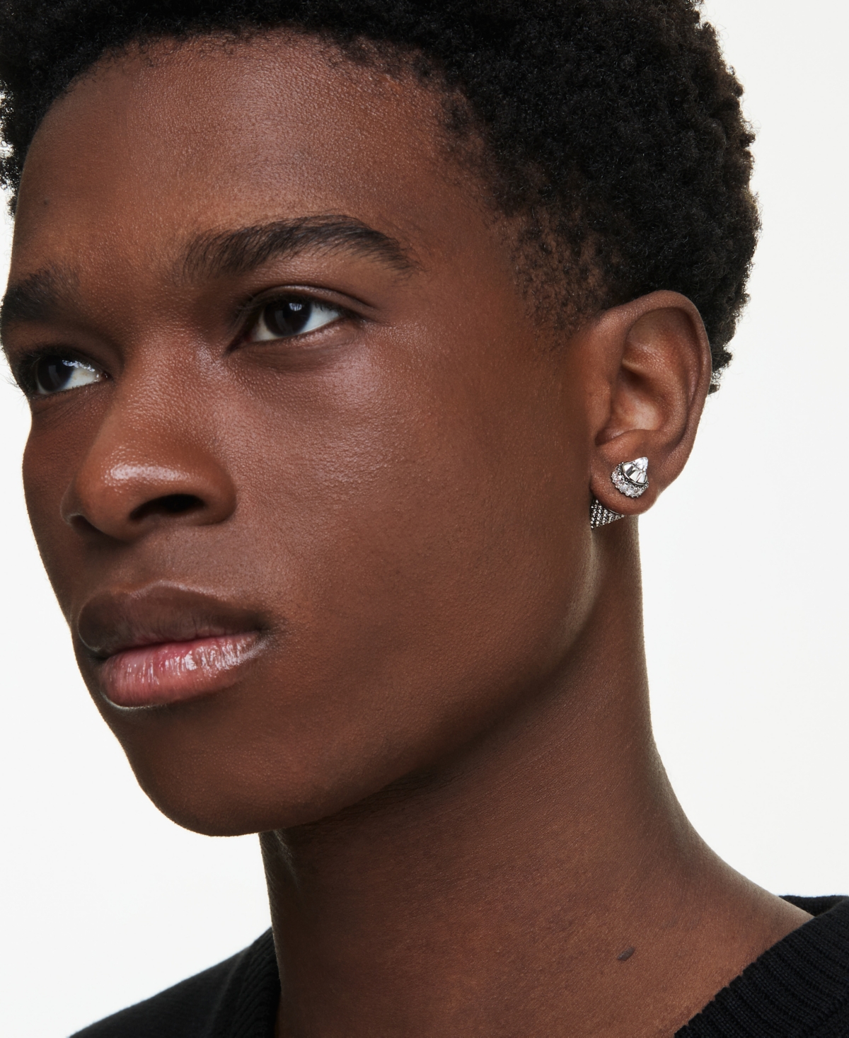 Swarovski Sublima Ruthenium Plated Stud Earrings In Gray