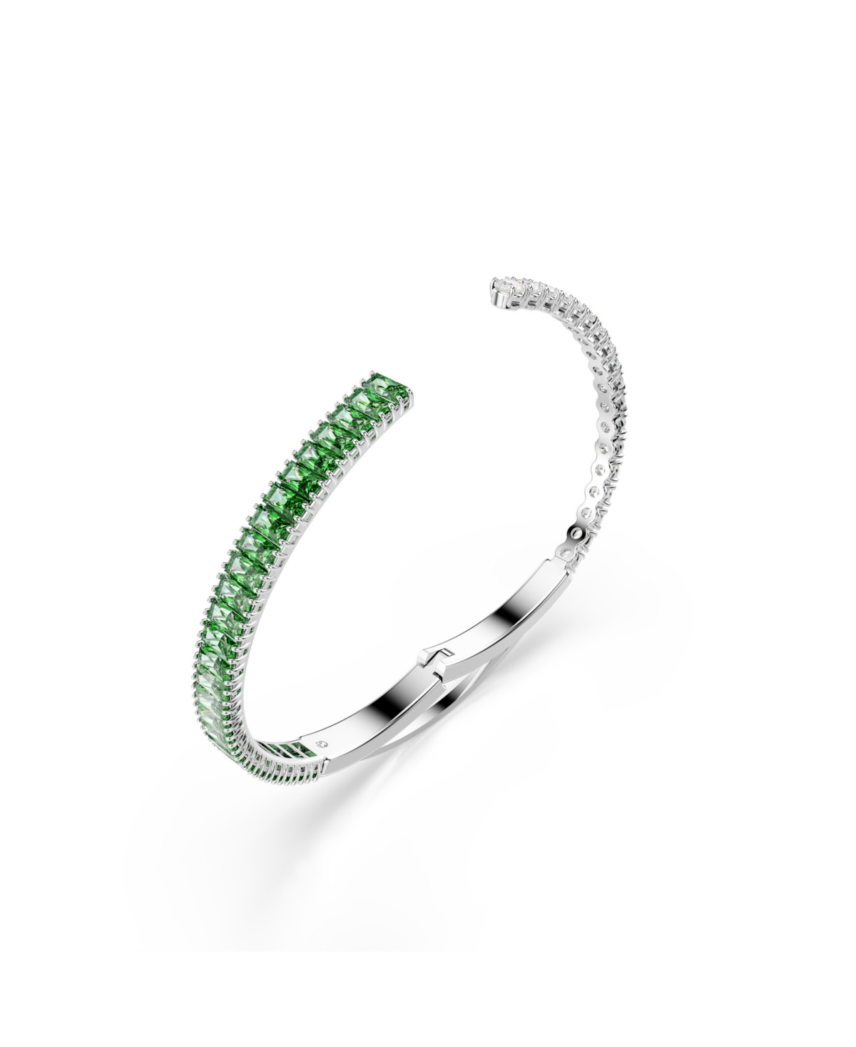 Swarovski Matrix Emerald-stone White-stone Bracelet In Metallic