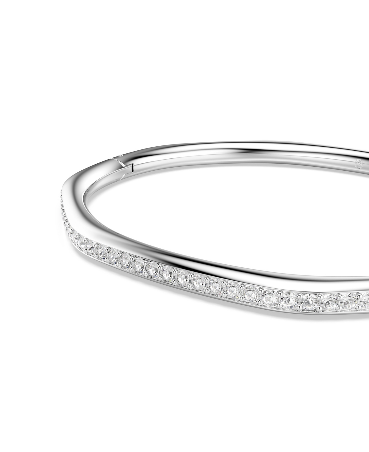 Swarovski Swaroski Dextera Rhodium Plated Bangle In Silver