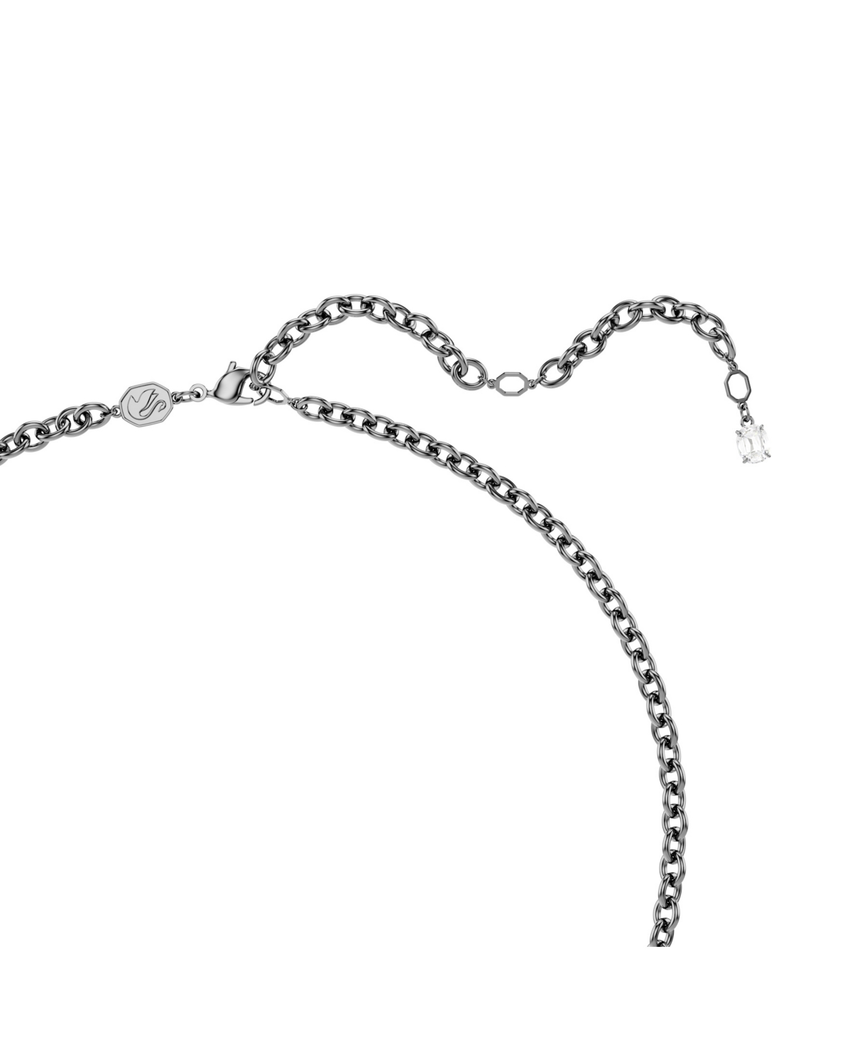 Swarovski Sublima Ruthenium Plated Pendant Necklace In Gray