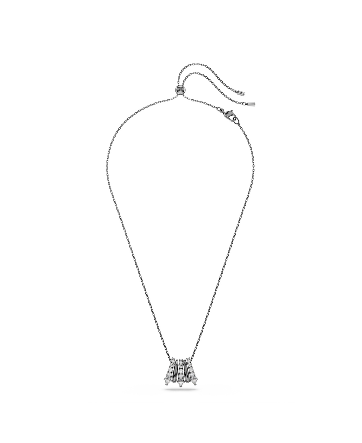 Swarovski Sublima Ruthenium Plated Pendant Necklace In Gray