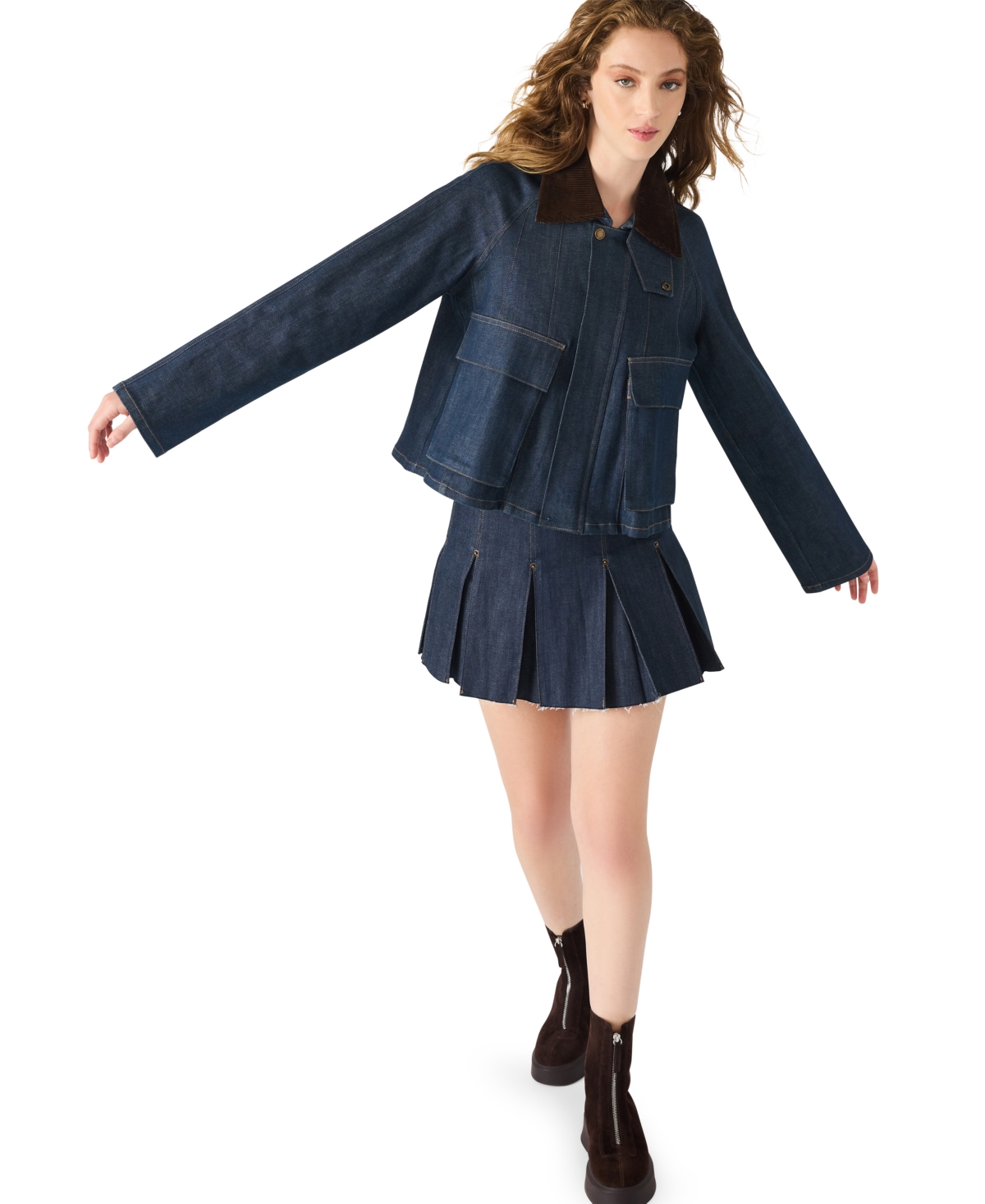 Steve Madden Justina Jacket In Blue