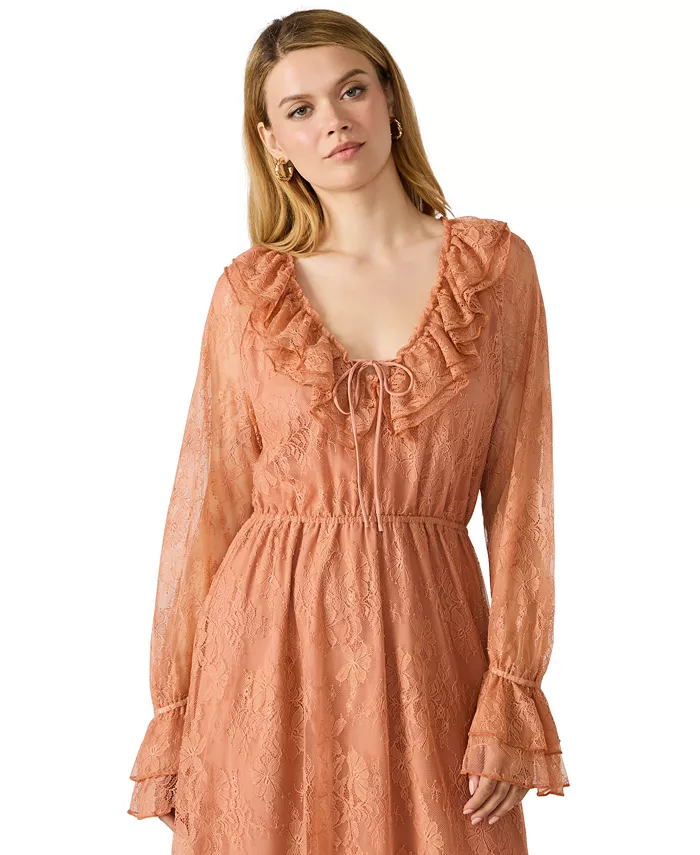 Women's Rosabella Ruffle Collar Midi Dress - thumbnail 4
