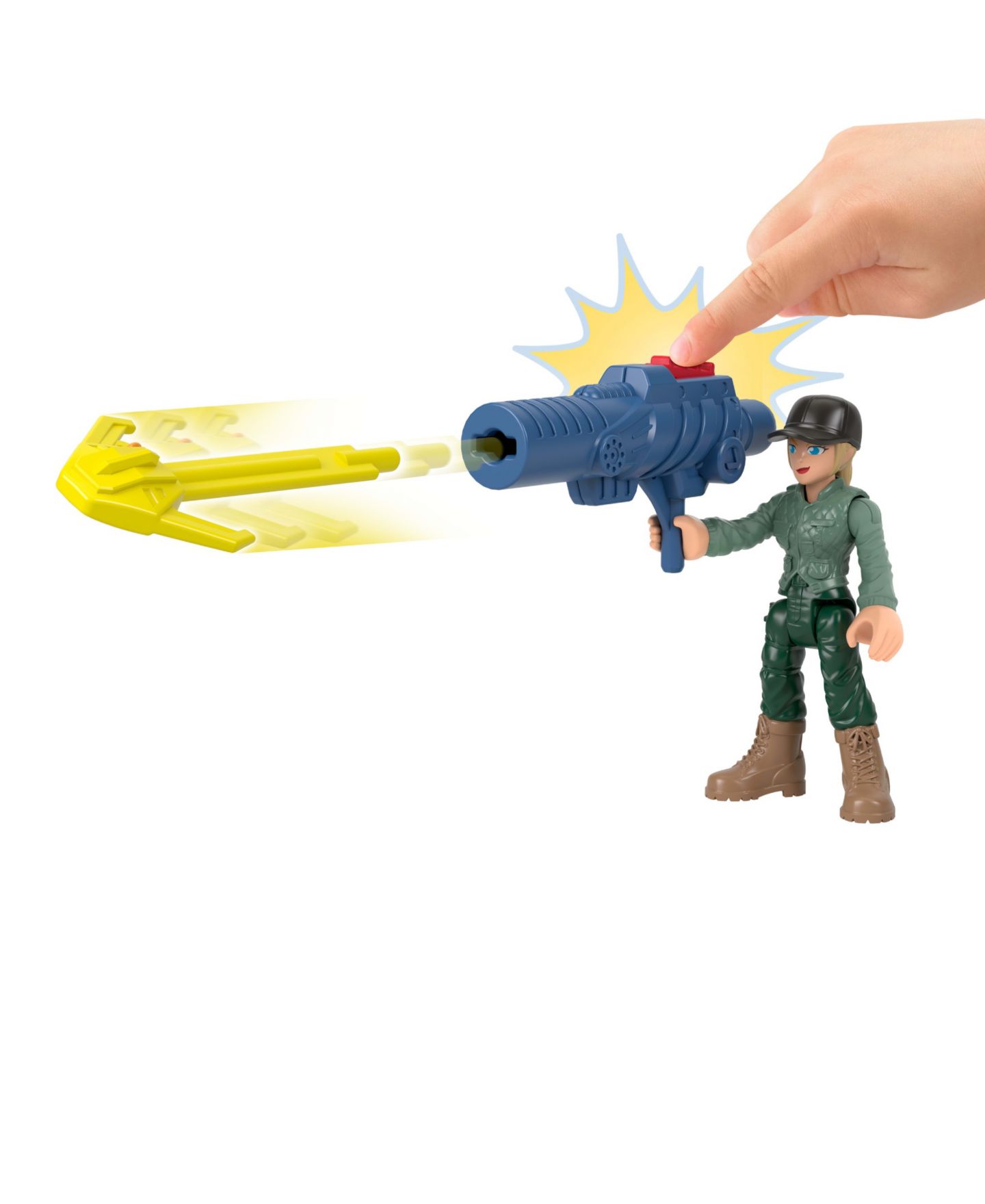 Детские фигурки Imaginext Jurassic World Rebirth Launcher 6-Figure Set, Ages 3+ — фото 2