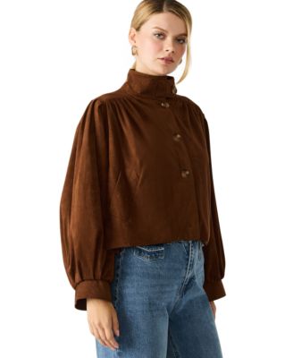 Women's&nbsp;Faux Suede Deirdra High Collar Jacket