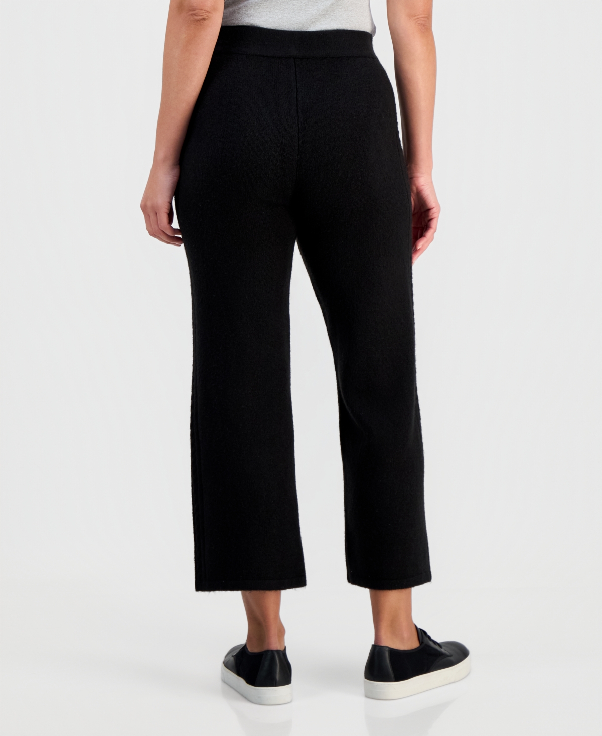Jones New York Petite Mix Stitch Sweater Pants In Black