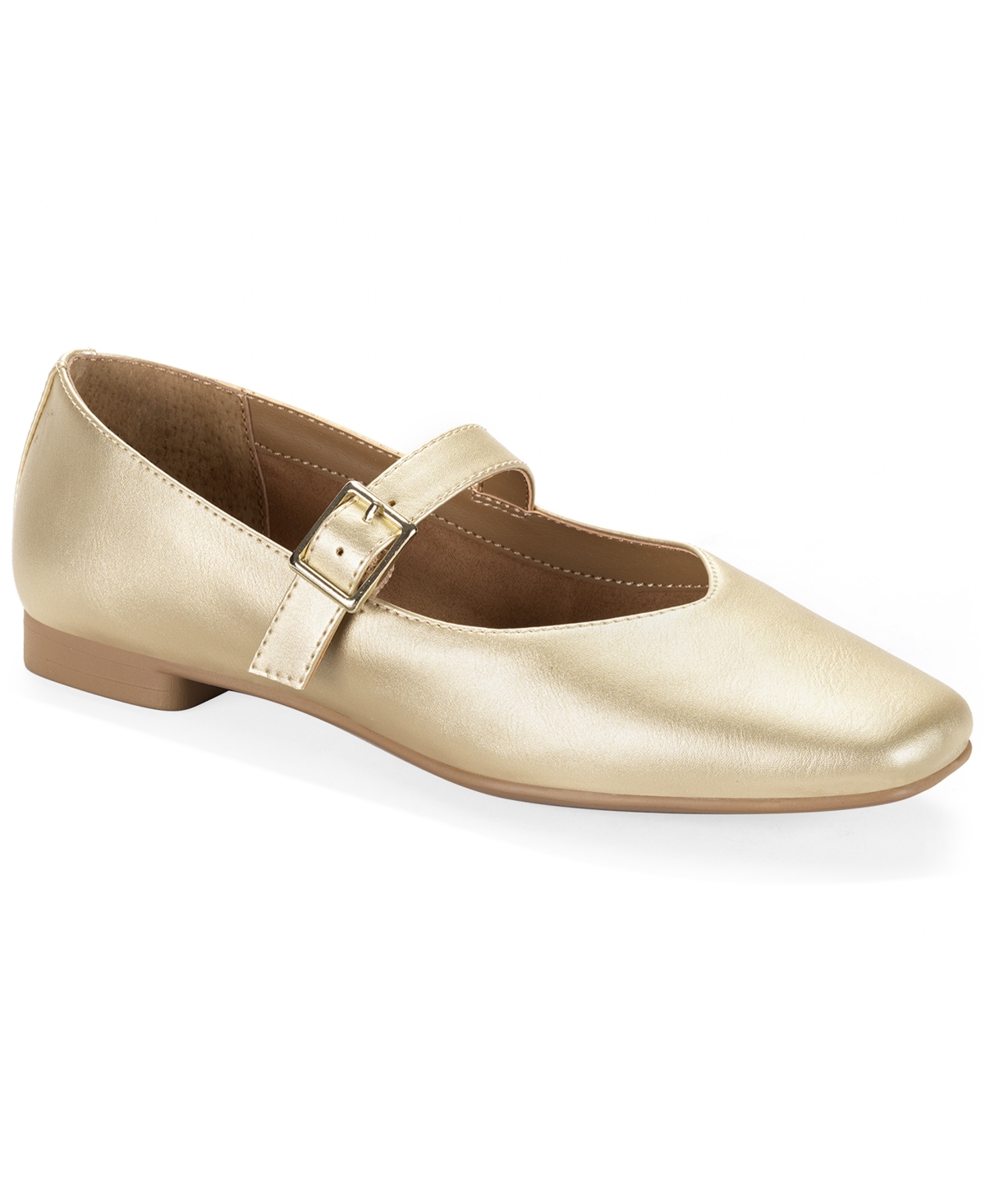 Style & Co Women's Broadwayy Mary Jane Flats, Macy's Exclusive In Neutral