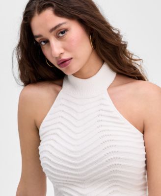 Women's Serina Chevron-Ribbed Halter Sweater