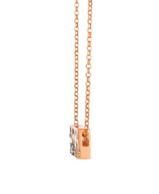 Chocolate Ombre Diamond Necklace (0.76 ct. t.w.) in 14K Strawberry Gold