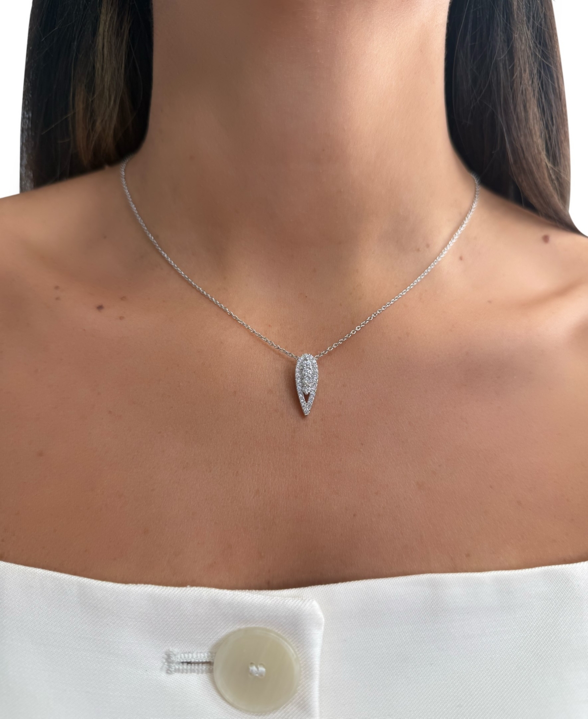 Le Vian Vanilla Diamond Pendant Necklace (0.54 ct. t.w.) in Platinum