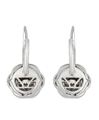 Chocolate Diamond (0.41 ct. t.w.) and Nude Diamond (0.17 ct ct. t.w.) Earrings in 14K Vanilla Gold