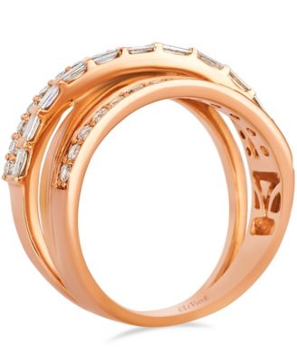 Vanilla Diamond (0.19 ct. t.w.) and Nude Diamond (0.64 ct. t.w.) Ring in 14K Strawberry Gold