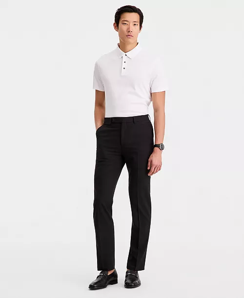 Calvin Klein Men's Slim-Fit Solid Dress Pants