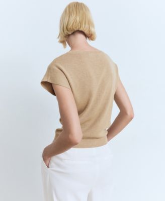 Women's Short-Sleeved Fine-Knit Sweater
