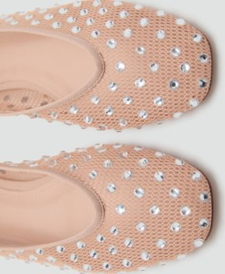 Women's Mesh Strass Ballerina Flats