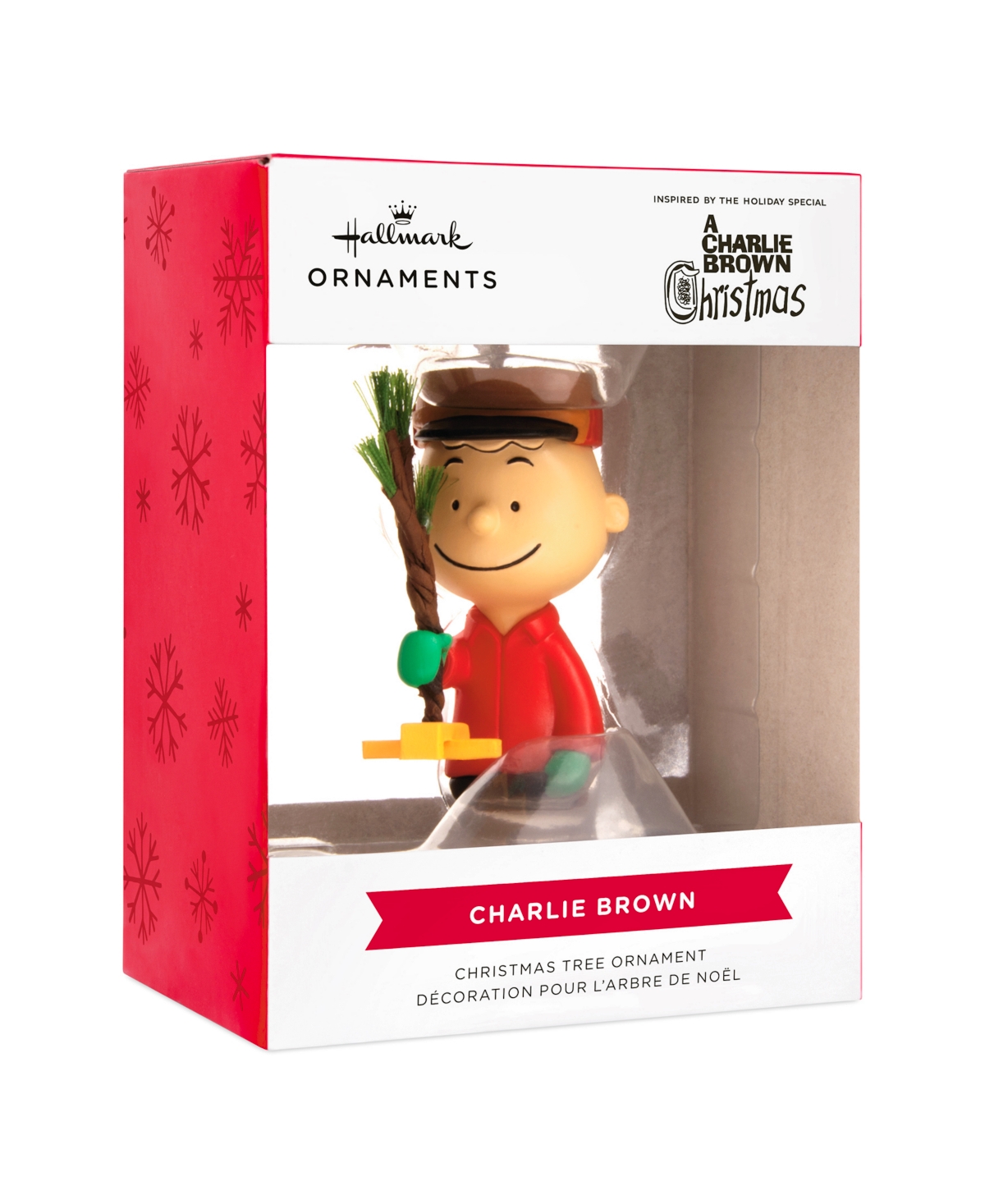 Hallmark Peanuts Charlie Brown Kneeling Christmas Tree Ornament In Multi