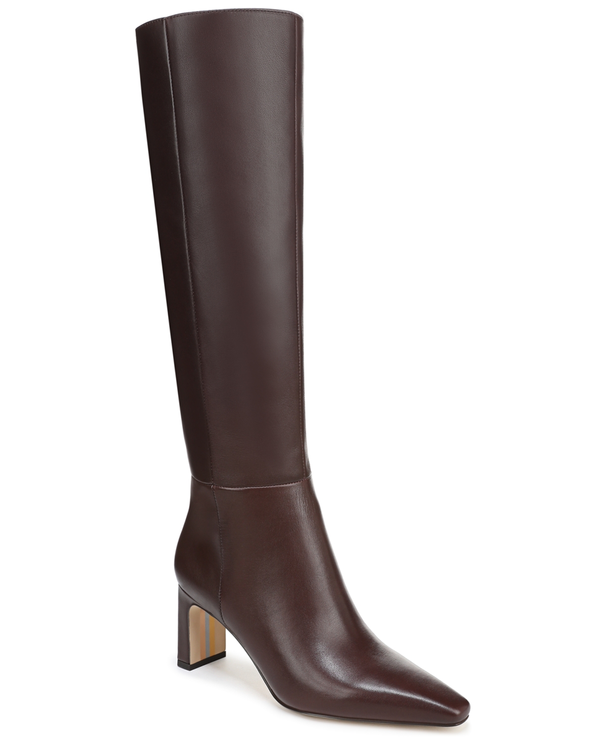 Sam Edelman Sylvia Snip-toe Knee-high Dress Boots In Brown