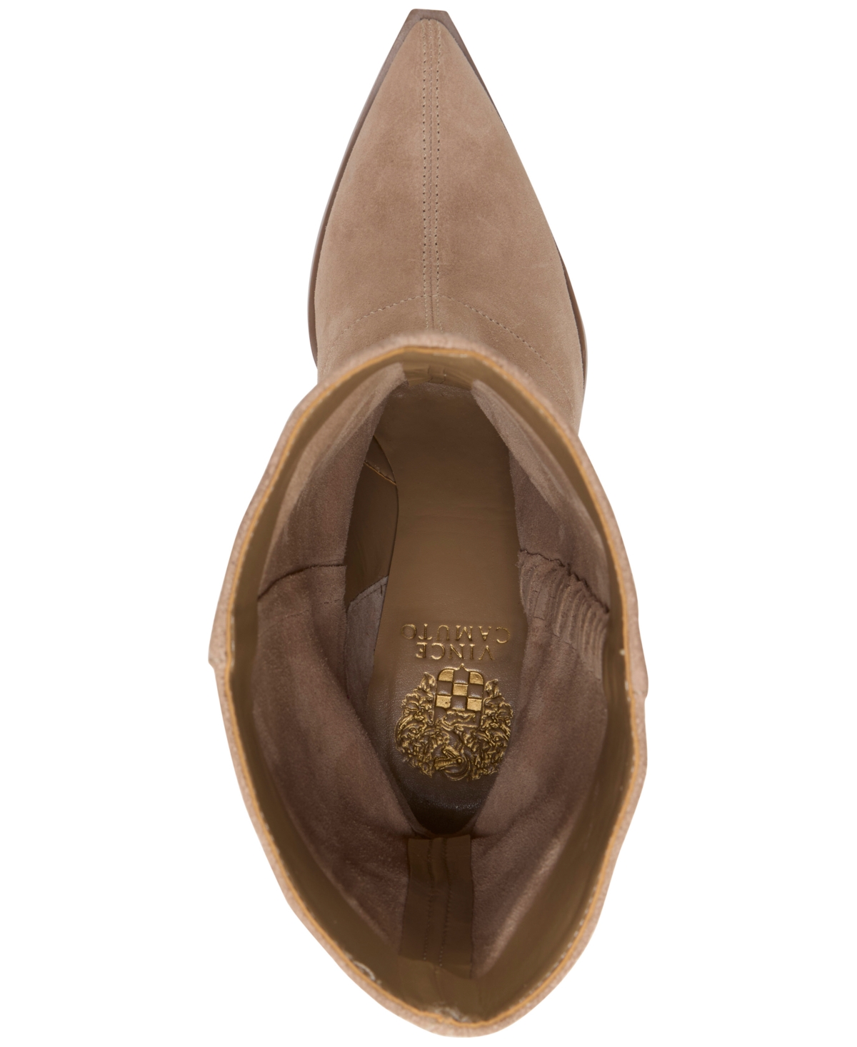 Vince Camuto Lorrys Whipstitch Block Heel Boot In Brown