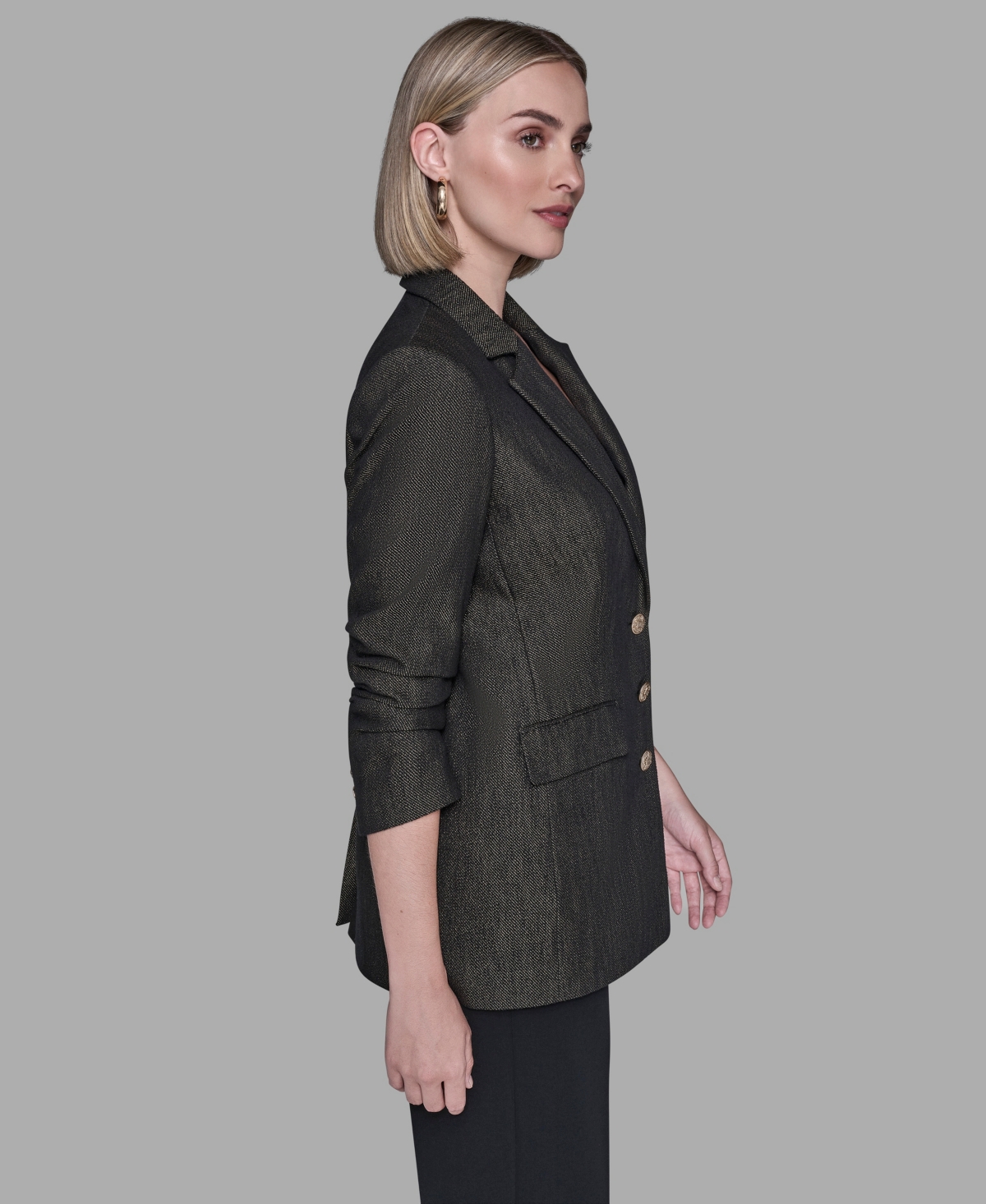 Karl Lagerfeld Women's Long Sleeves Blazer In Black