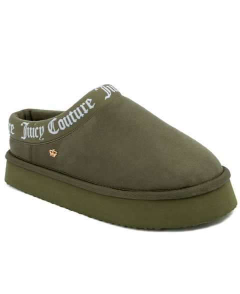 Женские тапочки Juicy Couture Oney Closed Toe Slippers, цвет: Оливковый