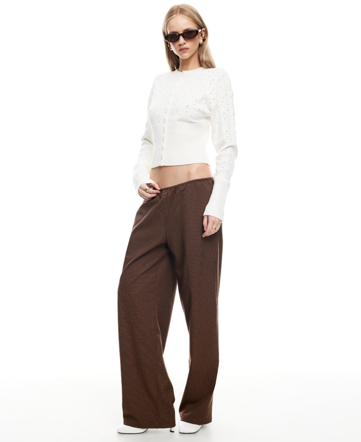 Lioness Women's Shimmer Shift Sweater In White