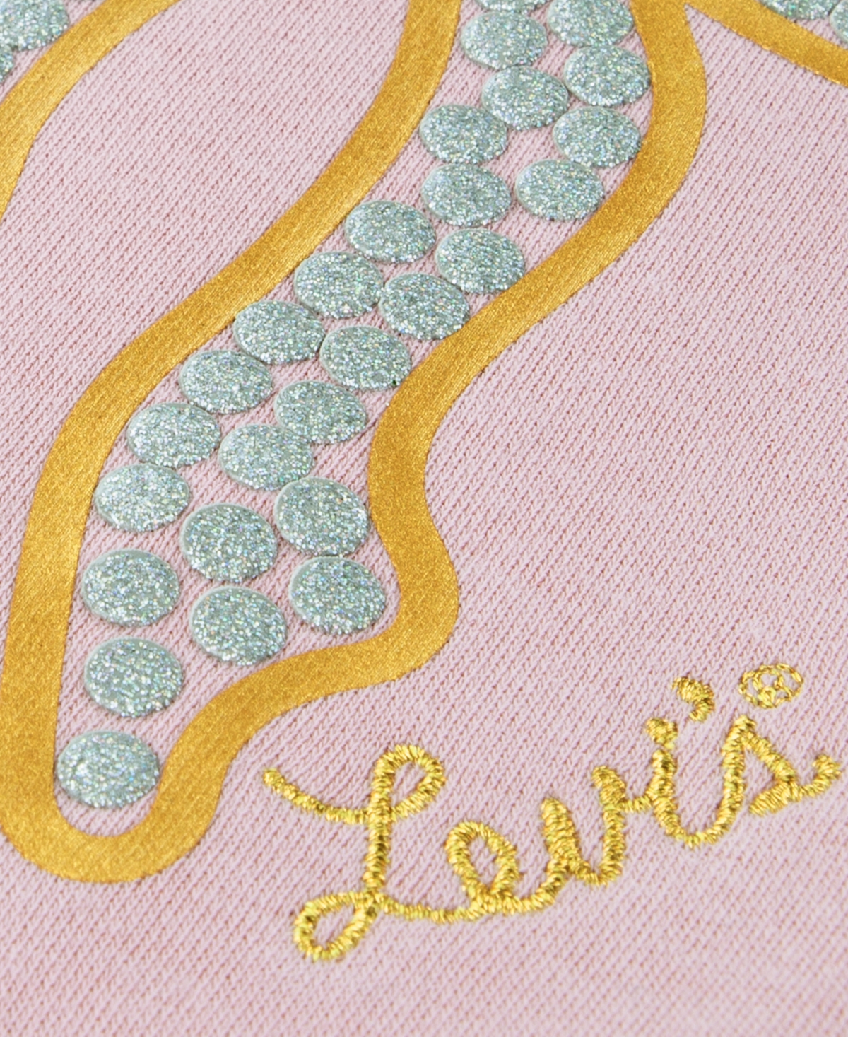 Levi's Toddler Girls 2-Piece Bow Crewneck Top and Wide Pants Fleece Set