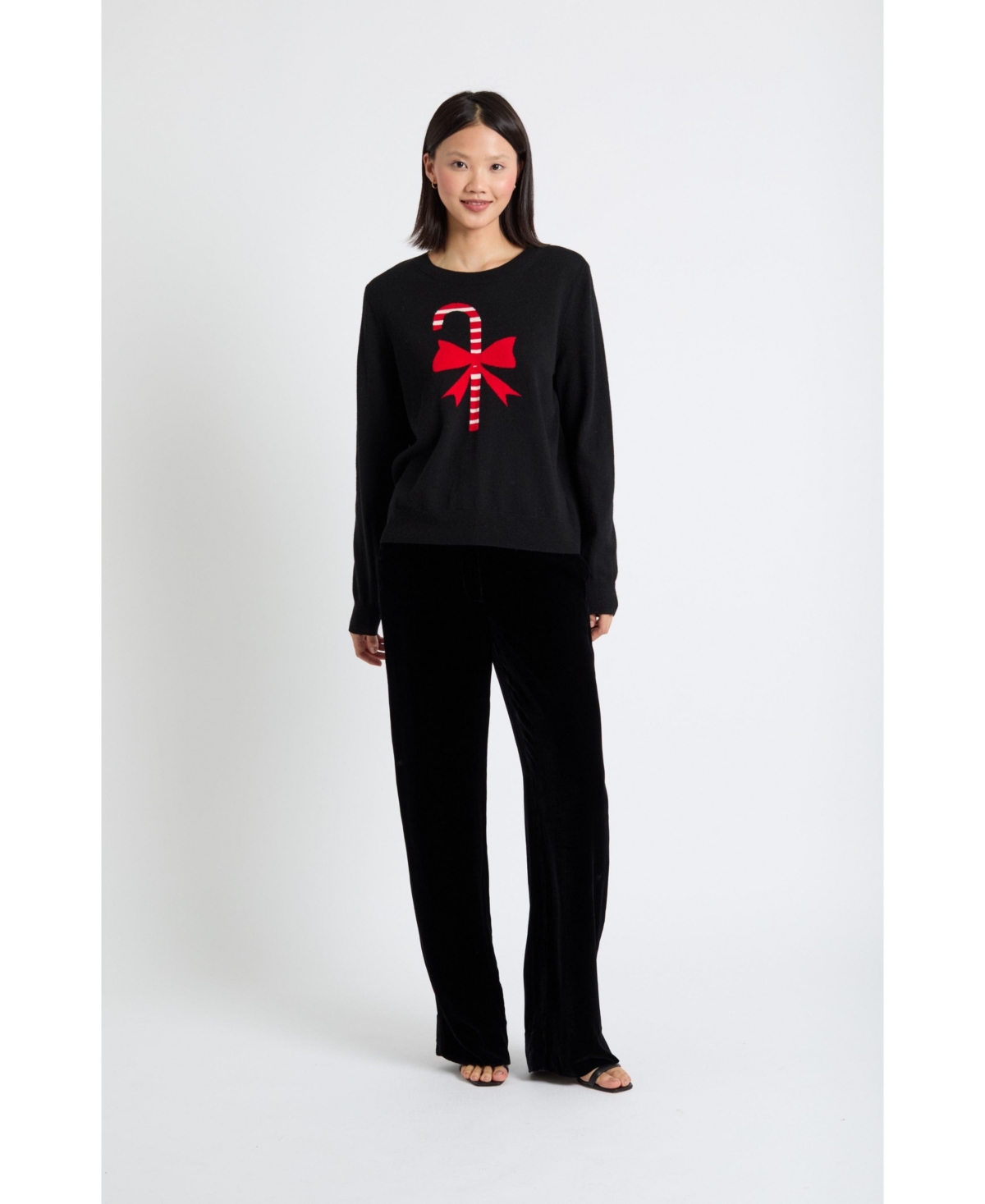 Chinti & Parker Women's Wool-Cashmere Candy Cane Sweater