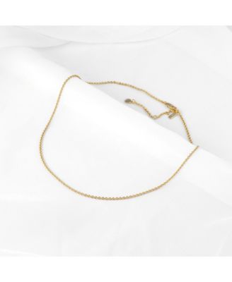 Women's Rolo Chain Necklace in 14k Gold-Plated Sterling Silver with Extender