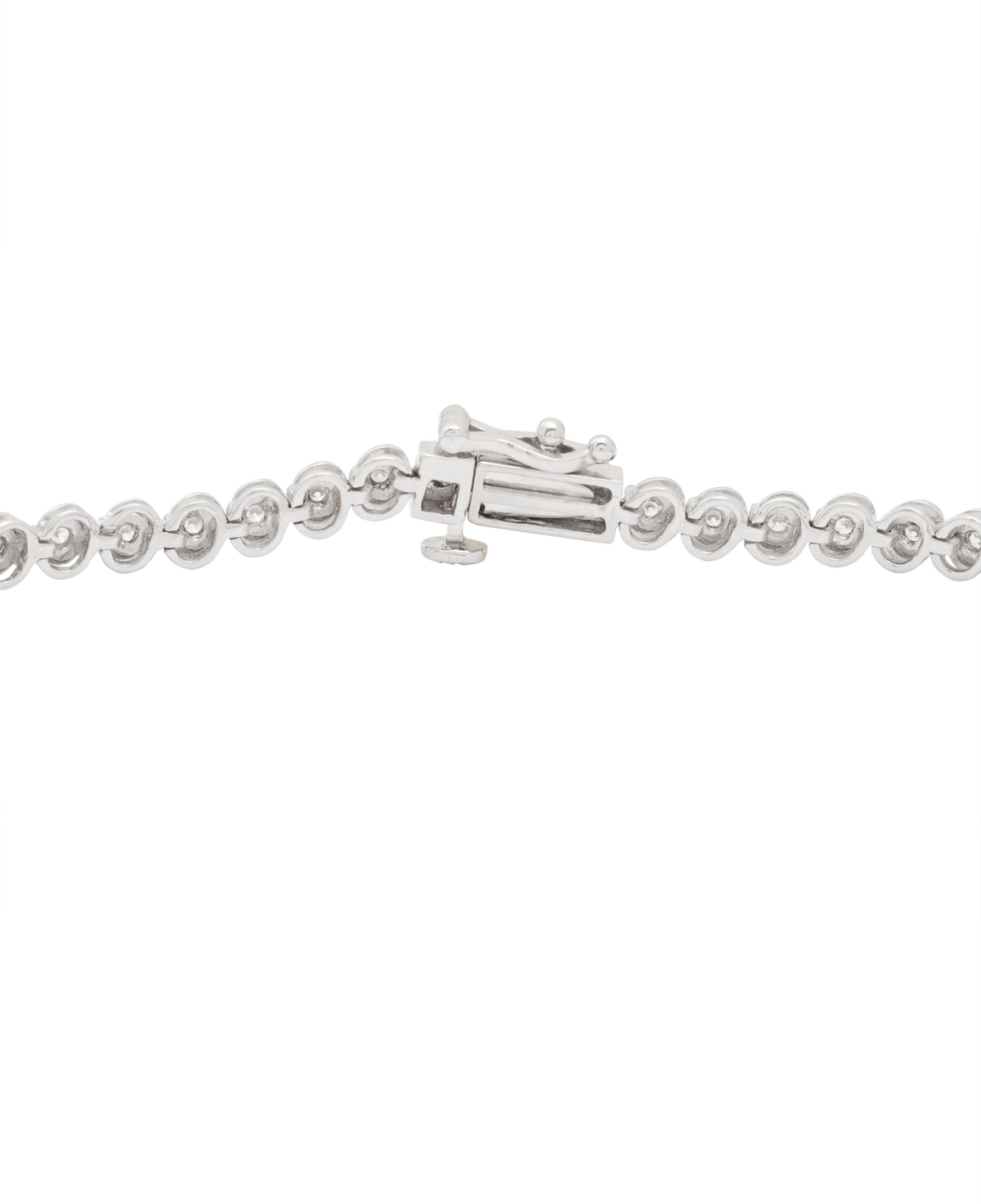 Macy's Diamond Tennis Bracelet (1 Ct. T.w.) In 10k White Gold In Metallic
