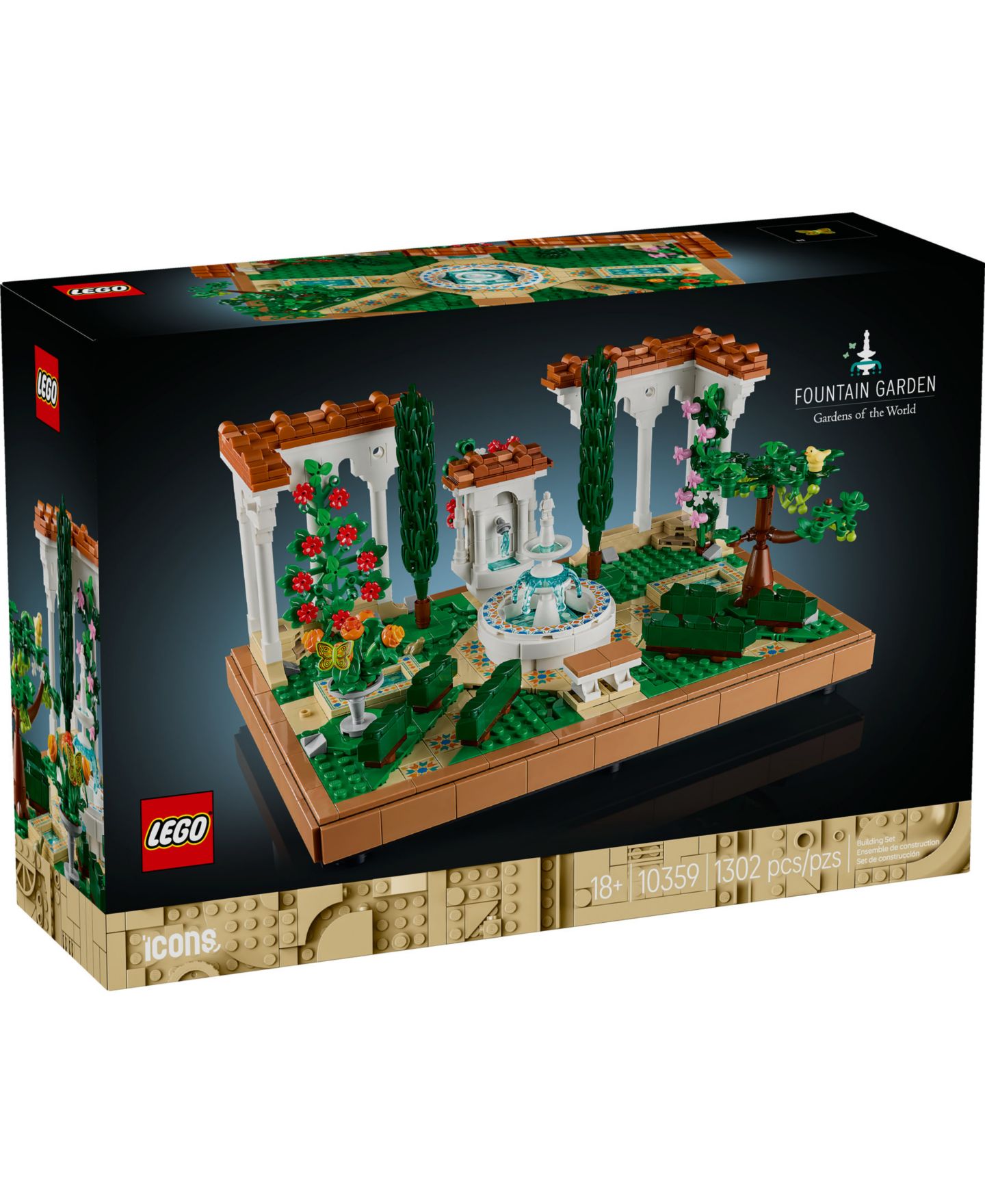 Детский конструктор LEGO® Icons Fountain Garden Building Set 10359, 1302 Pieces — фото 2