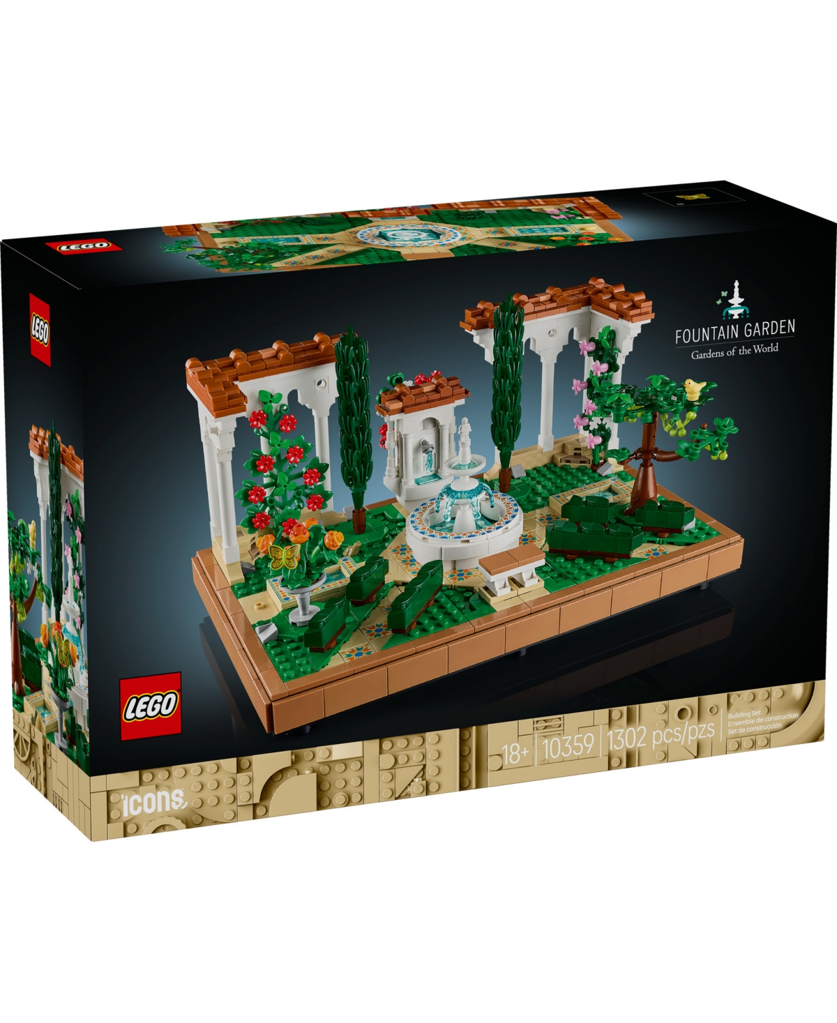 Lego Icons Fountain Garden Building Set In Multi