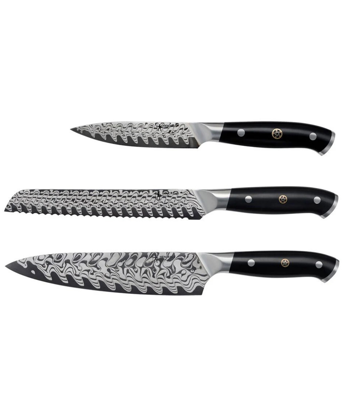 Henckels Compass Damascus 3-pc. Starter Set In Gray