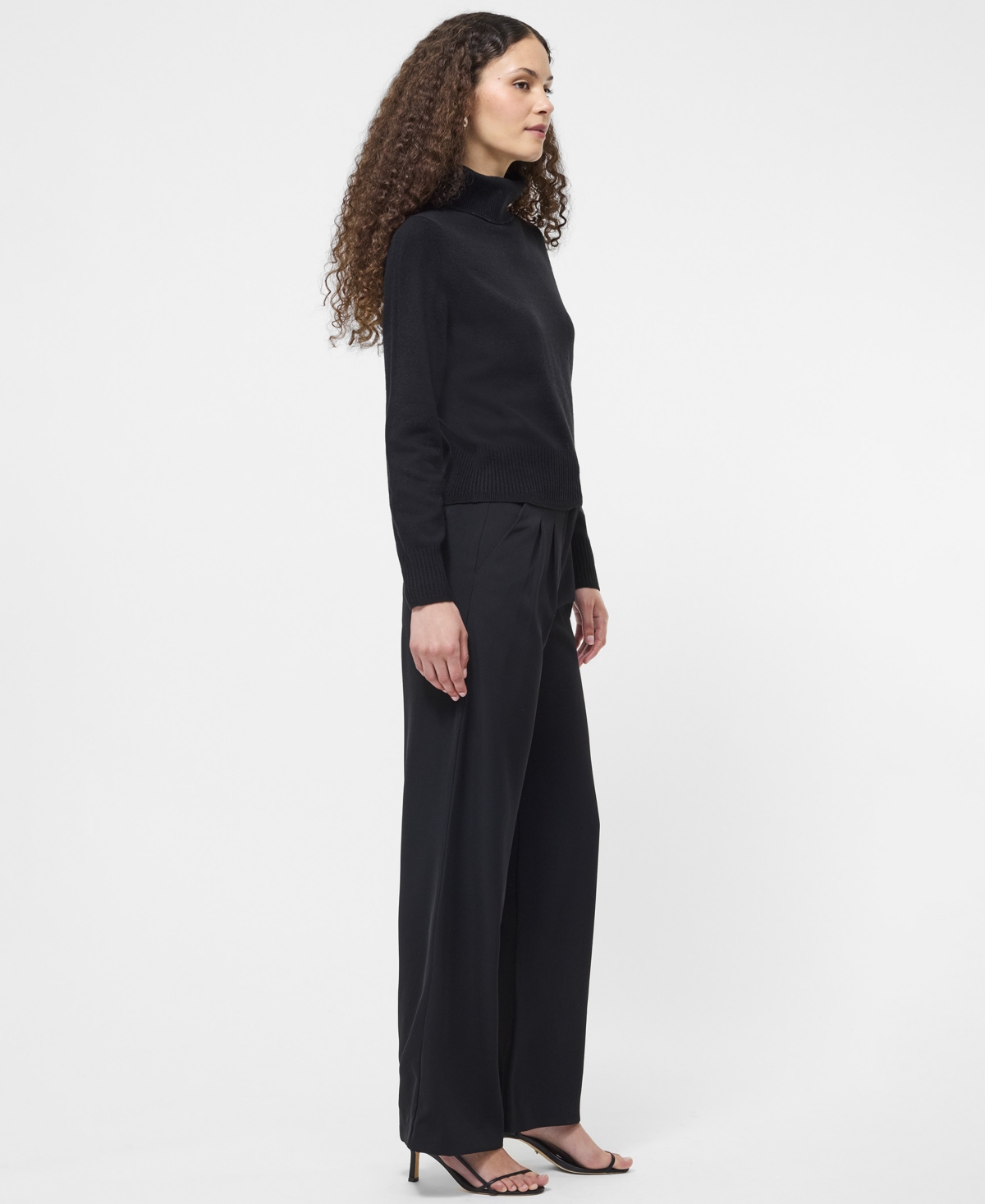 French Connection Babysoft Turtleneck Sweater In Black