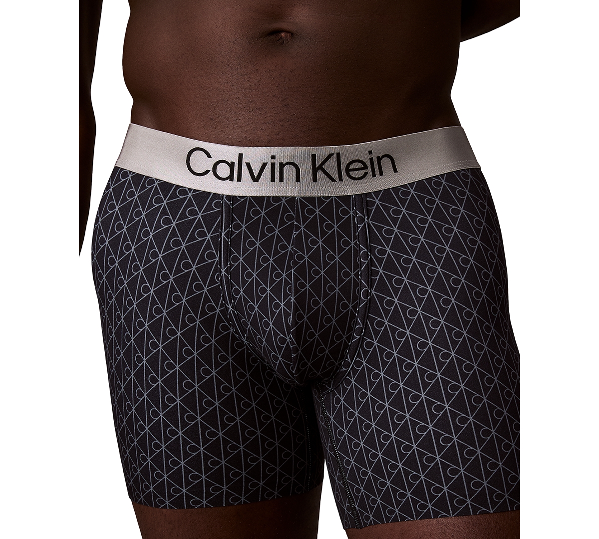 Calvin Klein Men's Brushed Microfiber Stretch Boxer Brief In Gray