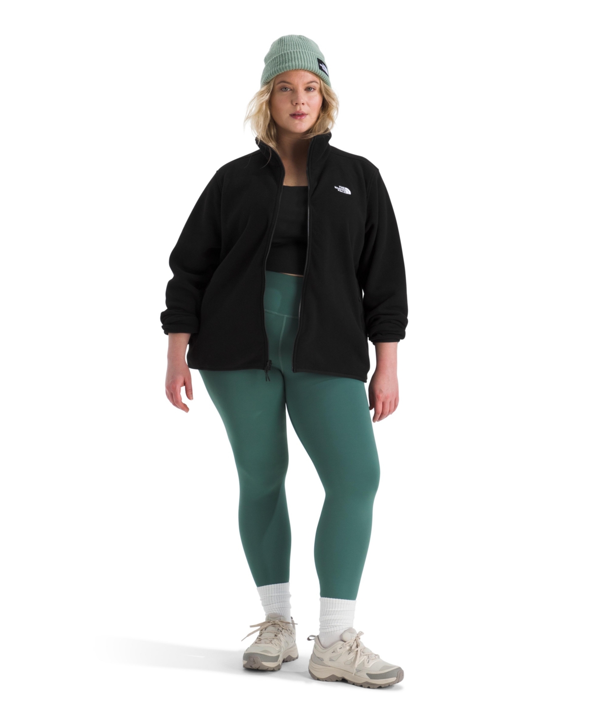 The North Face Plus Size Glacier Fleece Jacket In Black