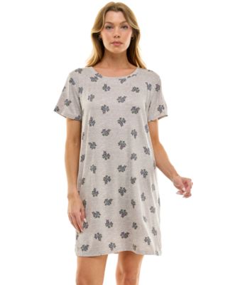 Women's Short Sleeve Printed Sleepshirt
