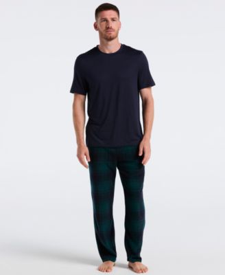 Men's Fleece Buffalo Plaid Print Sleep Pants