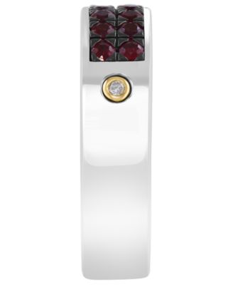 Men's Ruby (1-1/10 ct. t.w.) and Diamond Accent Ring in Sterling Silver