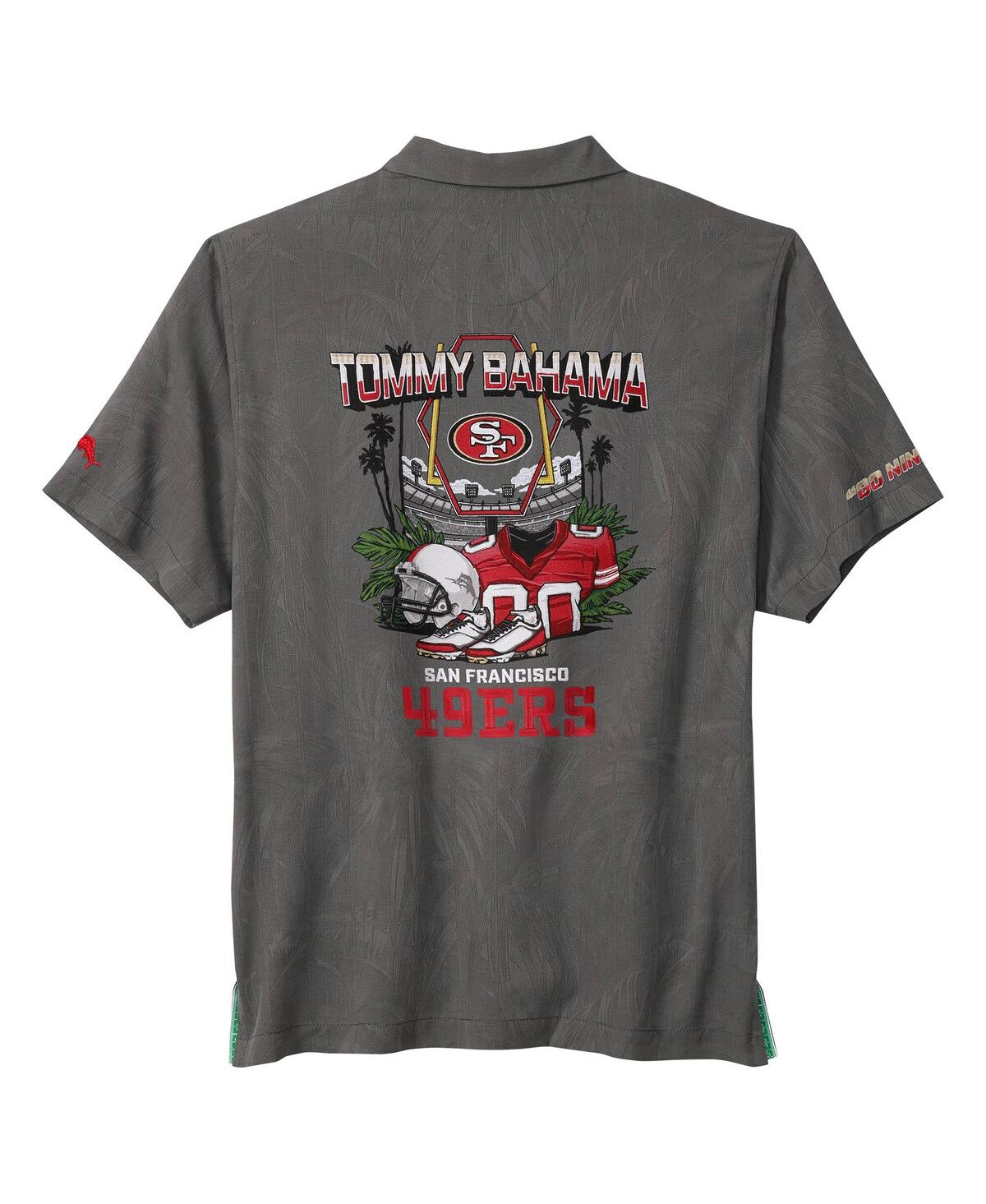 Tommy Bahama Men's Gray San Francisco 49ers Endzone Paradise Coolmax Button-Up Shirt